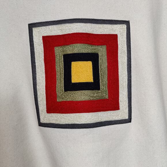 Odessa Sex Cult Men's Sz M Off White Thick Heavy Sweatshirt Square Skateboard - Picture 2 of 6